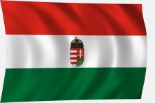 Varrott címeres magyar zászló