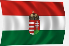 Nyomott címeres magyar zászló