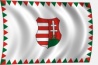 Kossuth címeres farkasfogas zászló